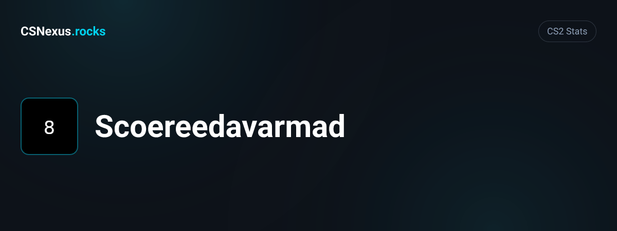 CS2 stats card for Scoereedavarmad