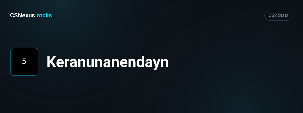 CS2 stats card for Keranunanendayn