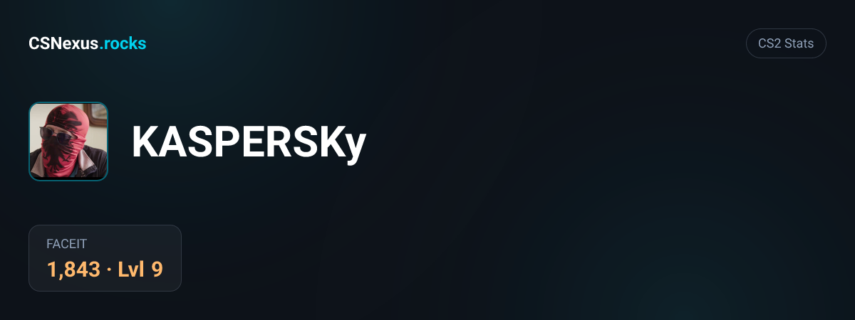 CS2 stats card for KASPERSKy