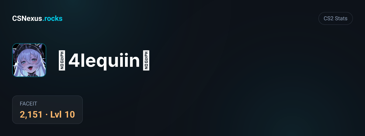 CS2 stats for ✯4lequiin✯