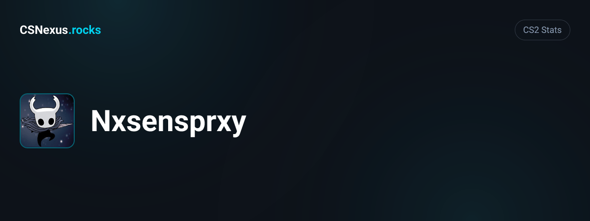 CS2 stats card for Nxsensprxy