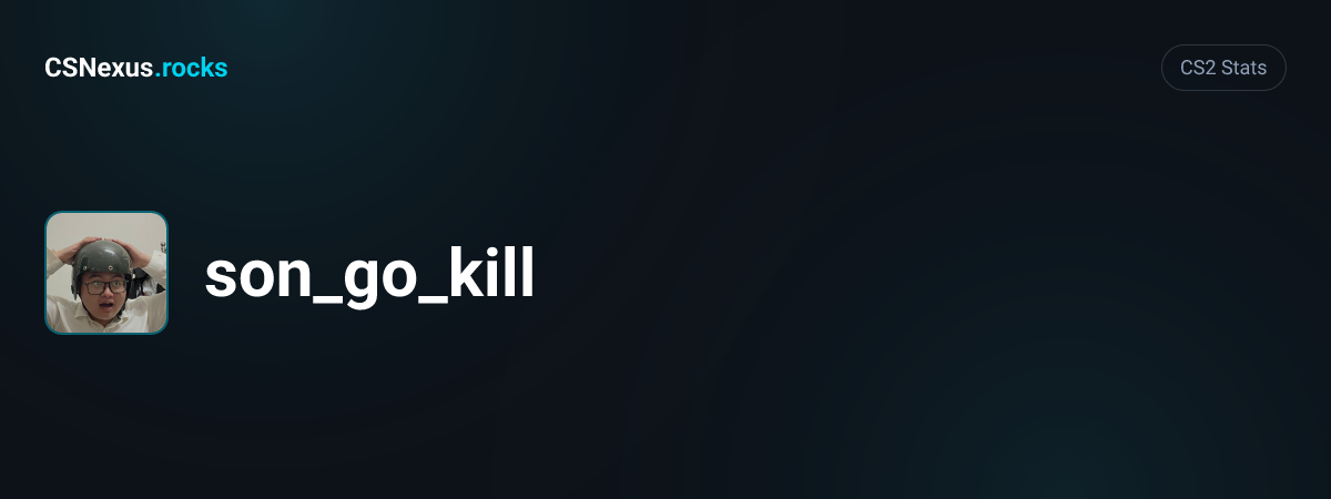 CS2 stats card for son_go_kill