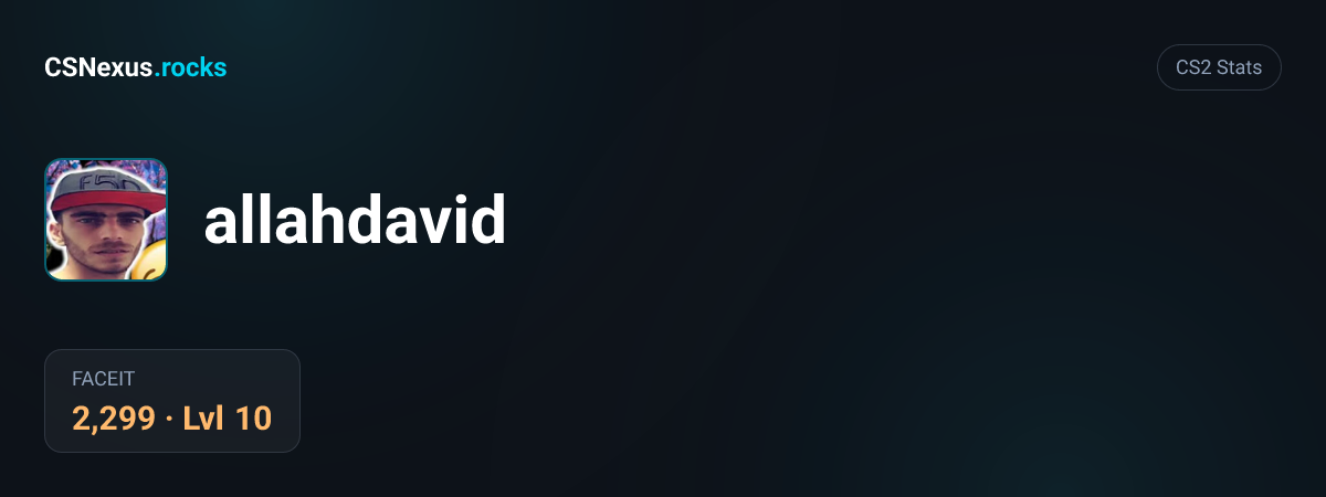 CS2 stats card for allahdavid