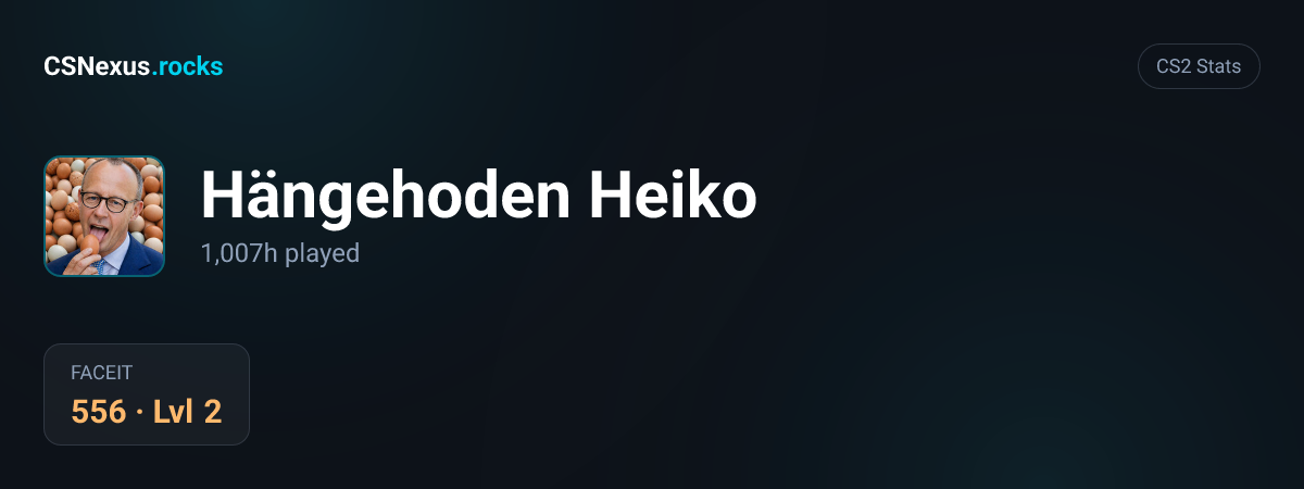 CS2 stats card for Hängehoden Heiko