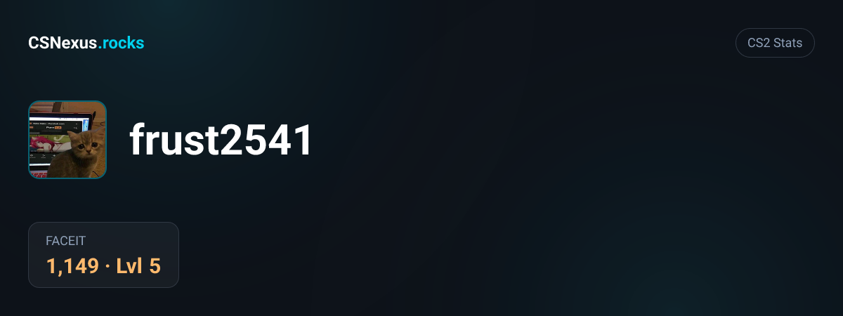 CS2 stats card for frust2541