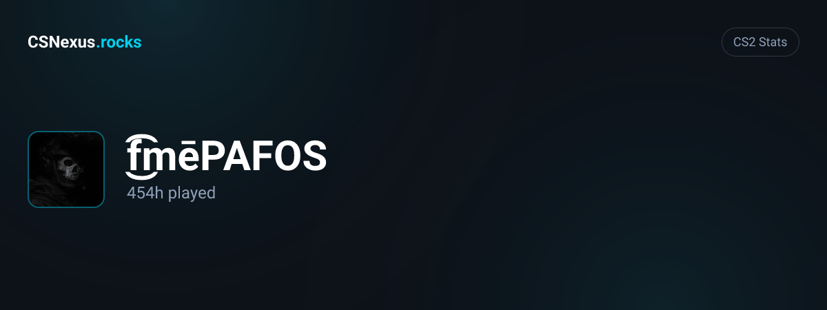 CS2 stats for f͜͡mēPAFOS