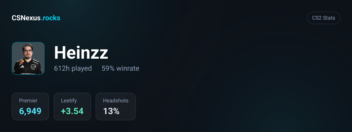 CS2 stats for Heinzz