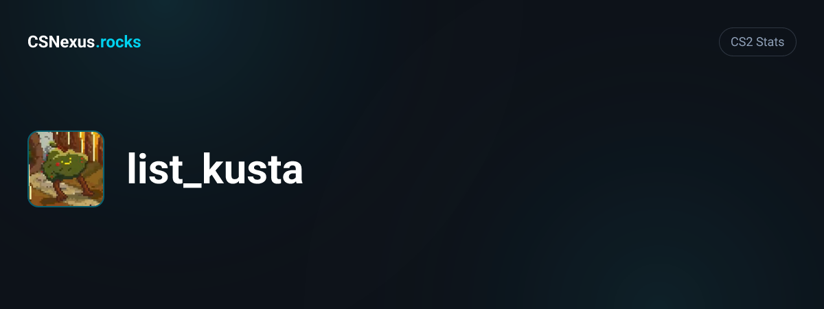 CS2 stats card for list_kusta