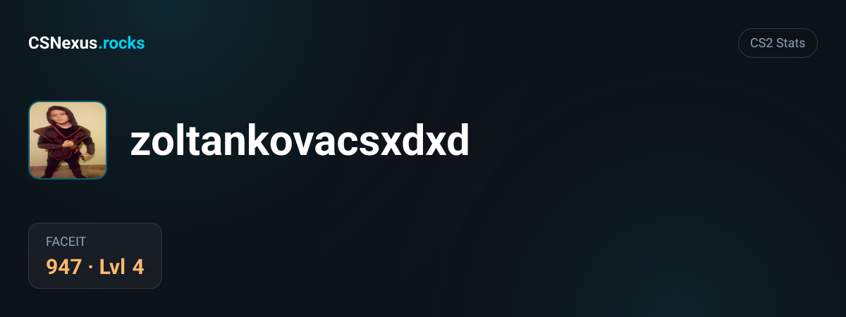 CS2 stats card for zoltankovacsxdxd