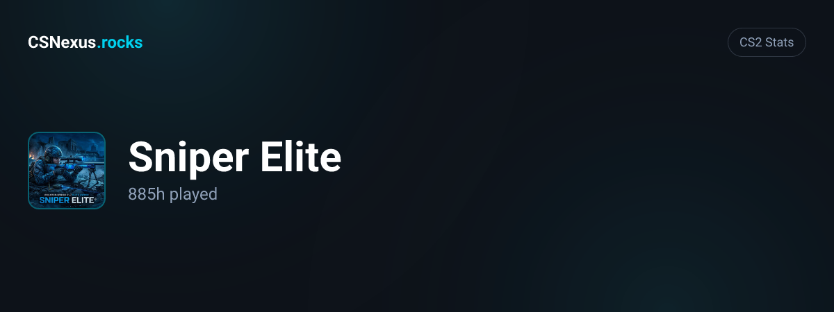 CS2 stats card for Sniper Elite