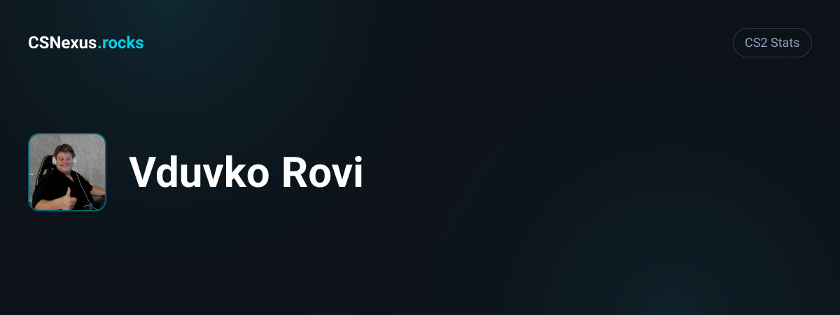 CS2 stats card for Vduvko Rovi