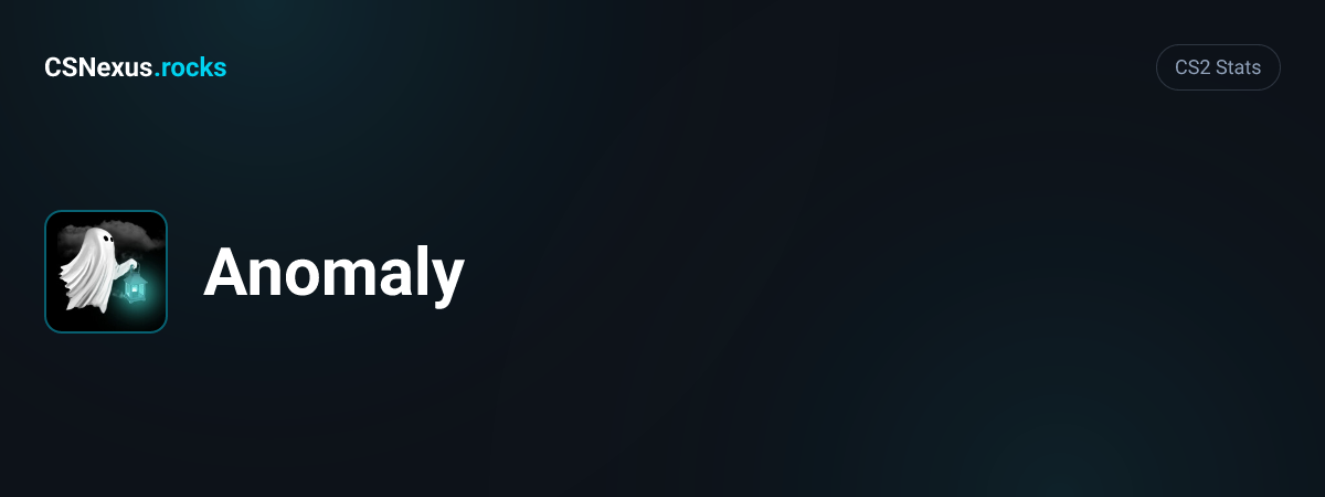 CS2 stats card for Anomaly