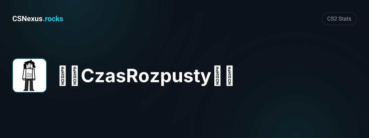 CS2 stats card for ⛧✞CzasRozpusty✞⛧