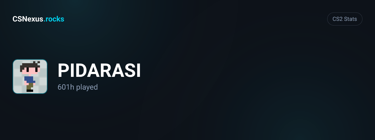 CS2 stats card for PIDARASI