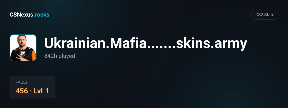 CS2 stats card for Ukrainian.Mafia.......skins.army