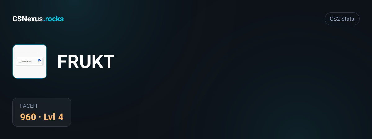 CS2 stats for FRUKT