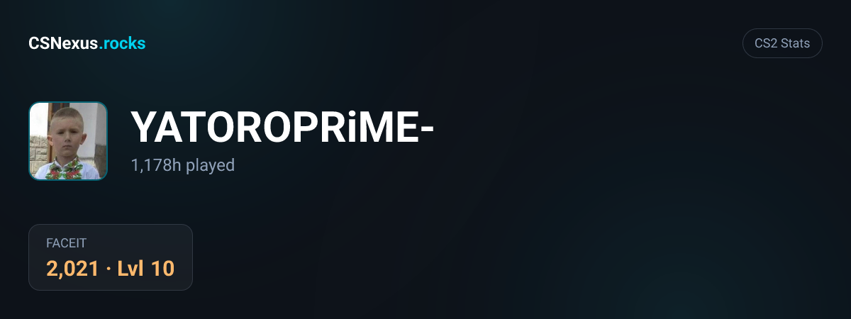 CS2 stats for YATOROPRiME-