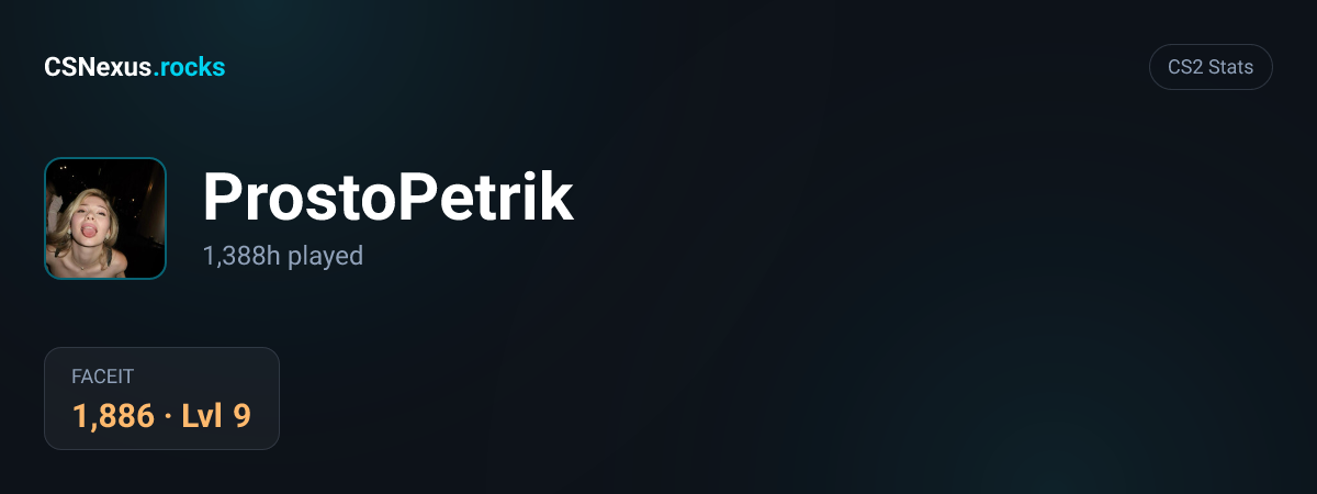 CS2 stats for ProstoPetrik