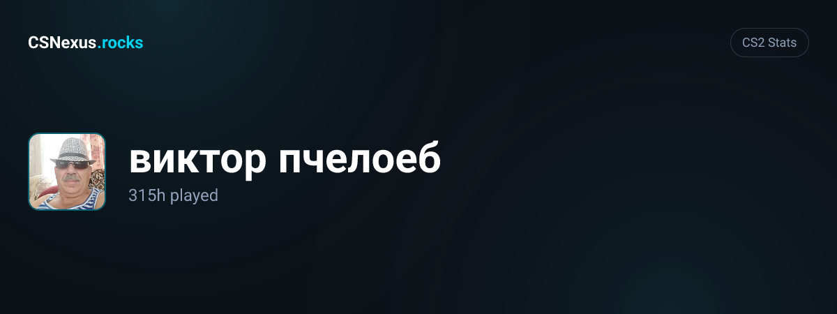 CS2 stats card for виктор пчелоеб