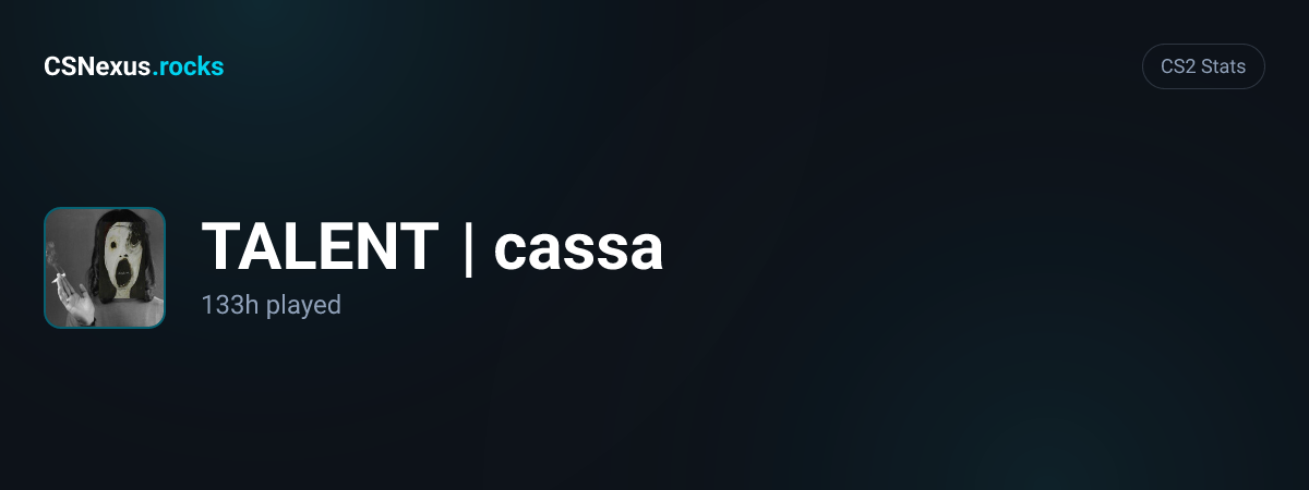 CS2 stats card for TALENT | сassa